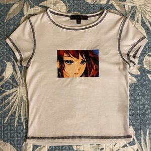 Faded rose medium white graphic t-shirt